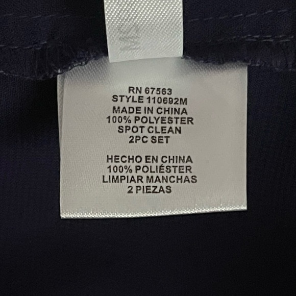 SL Fashions NY Dark Blue Embellished, Tiered 2PC Jacket Dress Sz 16 - Picture 8 of 11